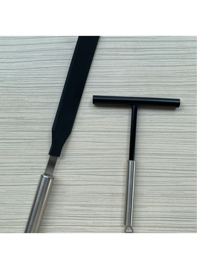 Stainless Steel 304 Nylon Scraper Pancake Maker Cake Cream Meat Sauce Spreader Durable Kitchen Utensil Easy To Clean-Specifications:Pancake Spatula Two-Piece Set - Image 1