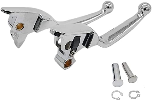 S SYUU Chrome Brake Clutch Hand Lever Sets Pairs Aftermarket Part Compatible with Harley Davidson Street Glide FLHX Road King FLHR Road Glide FLTR FLHTCU 08-13 - Image 2