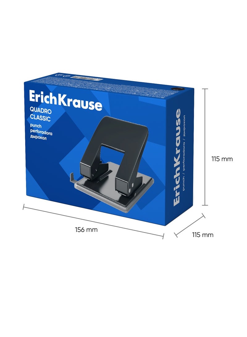 Punch Quadro Classic, up to 40 sheets, black (box 1 pc)