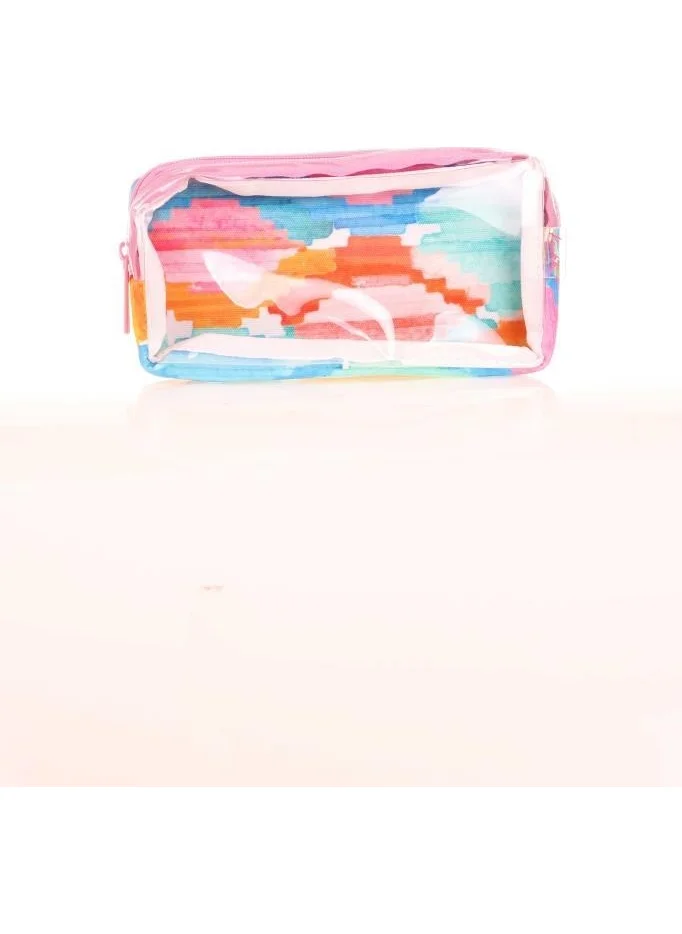 KAUKKO Transparent Spring Pencil Bag Batik K2611