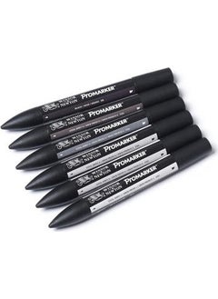 Winsor Newton Promarker Pen Set 6 Colors Neutral Tones Set Neutral Tones  - Image 2
