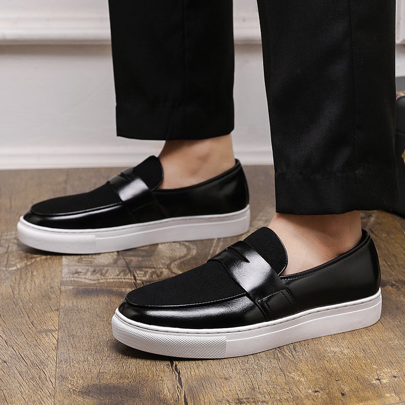 Men'S Shoes Plus Size New Casual Shoes Fashion Legged Loafers Fashion British Style Low-Top Leather Shoes - Image 4