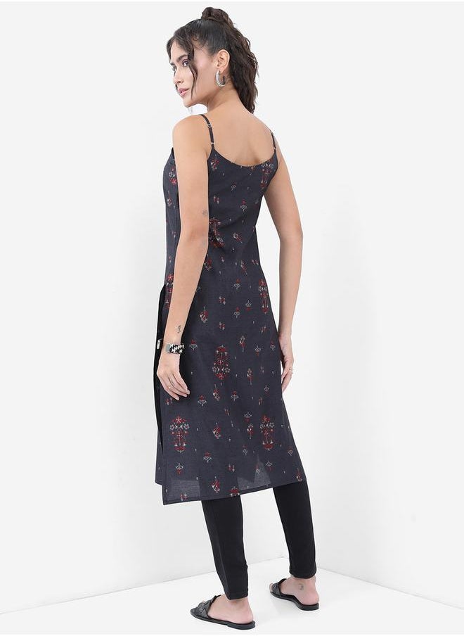 Vishudh - Women Floral Printed Mirror Work Kurta by Styli - Image 1