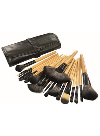 24 Piece Professional Synthetic Makeup Brush Set With Storage Pouch (Bamboo). Cruelty Free Vegan Brushes Kabuki Foundation, Eye Shadow Blending, Face Pack Contouring, Highlighting - pzsku/Z22CE7DBB75DD5AEE7FEBZ/45/_/1733729658/7cd7aee3-bff7-42a6-804f-b7ffaacfc72f