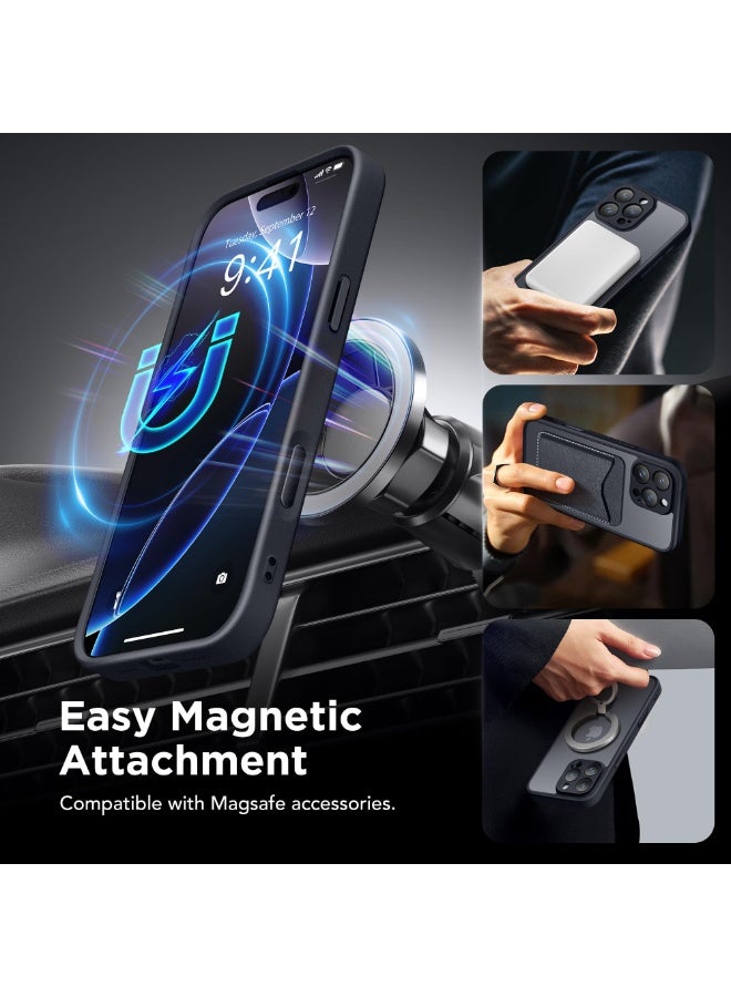 جولبينبوكس جراب مغناطيسي لهاتف iPhone 16 Pro Max مع زر التحكم في الكاميرا، متوافق مع MagSafe [حماية كاملة للكاميرا] [واقي شاشة للخصوصية] غطاء هاتف شفاف غير قابل للانزلاق لهاتف iPhone 16 ProMax (أسود غير لامع) - Image 4