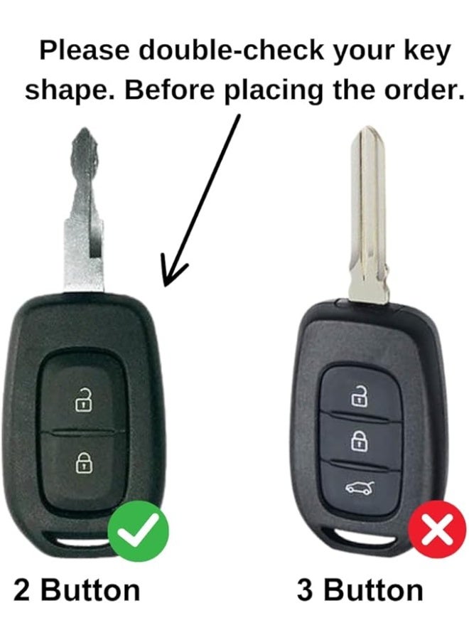 key cover compatible with 2-button remote key for Renault Logan, Quaid, and Duster - Image 2