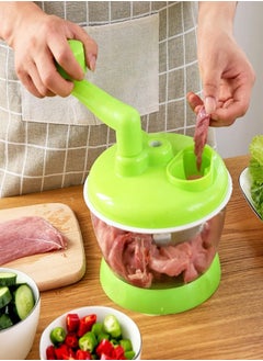 ZO7 Chopper, Vegetable Slicer, Meat Grinder, Food Processor, Manual Multifunctional Kitchen Round Chopper Mixer  - Image 3