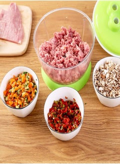 ZO7 Chopper, Vegetable Slicer, Meat Grinder, Food Processor, Manual Multifunctional Kitchen Round Chopper Mixer  - Image 2