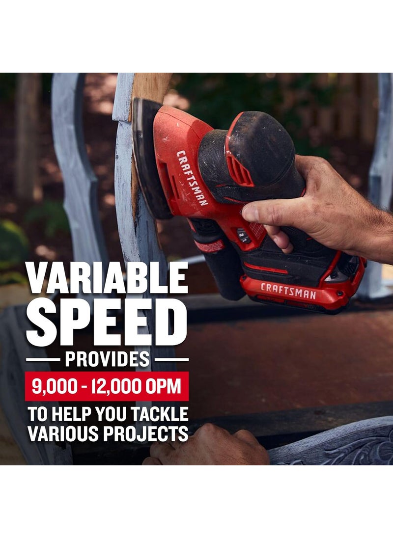 CRAFTSMAN CRAFTSMAN 20V MAX Cordless Detail Sander Tool Only CMCW221B Red  - Image 2