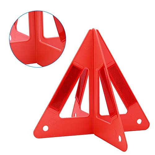 EVTSCAN Portable Car Emergency Breakdown afety Triangle Kit Road Emergency Warning Reflector Roadside Reflective Early Warning Sign Foldable of Emergency Car Kit - Image 4