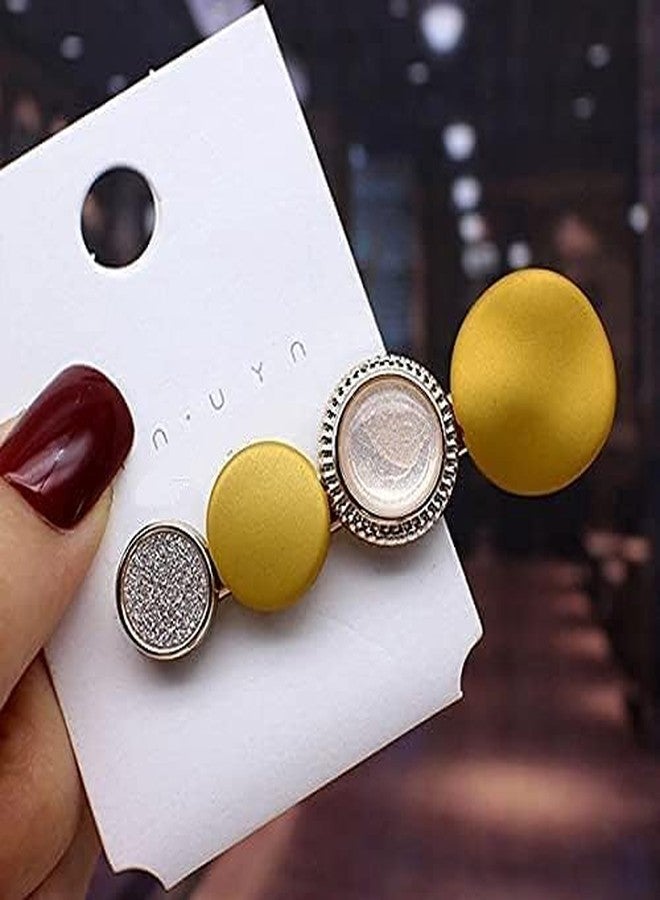 SARJAK 5Pcs Macaron Hair Clip/White Pearl Hair Clip/Hair Pins/Hair Barrettes Styling Hair Accessories For Women & Girls - Image 5