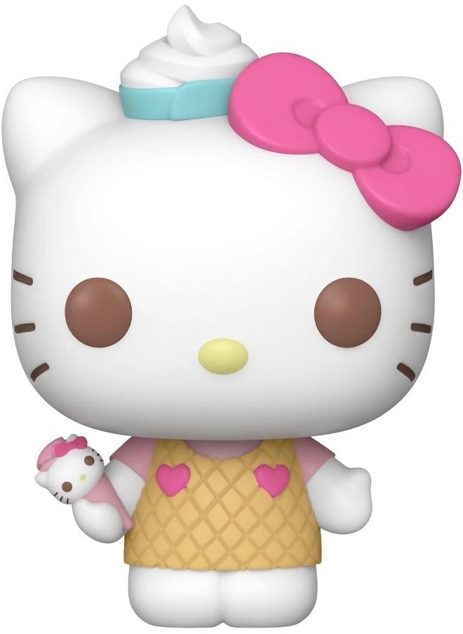 Funko - Funko POP! Sanrio Hello Kitty and Friends Hello Kitty with Ice Cream Vinyl Figure (9 cm) - Image 1