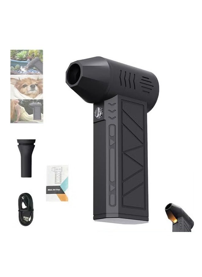 Arabest Cordless Handheld Powerful Blower, Electronic Air Blower, Cordless Leaf Blower, Air Blower Jet Fan LED Turbo Blower Turbo Brushless Fan Outdoor Portable Mini Handheld Dryer  - Image 1