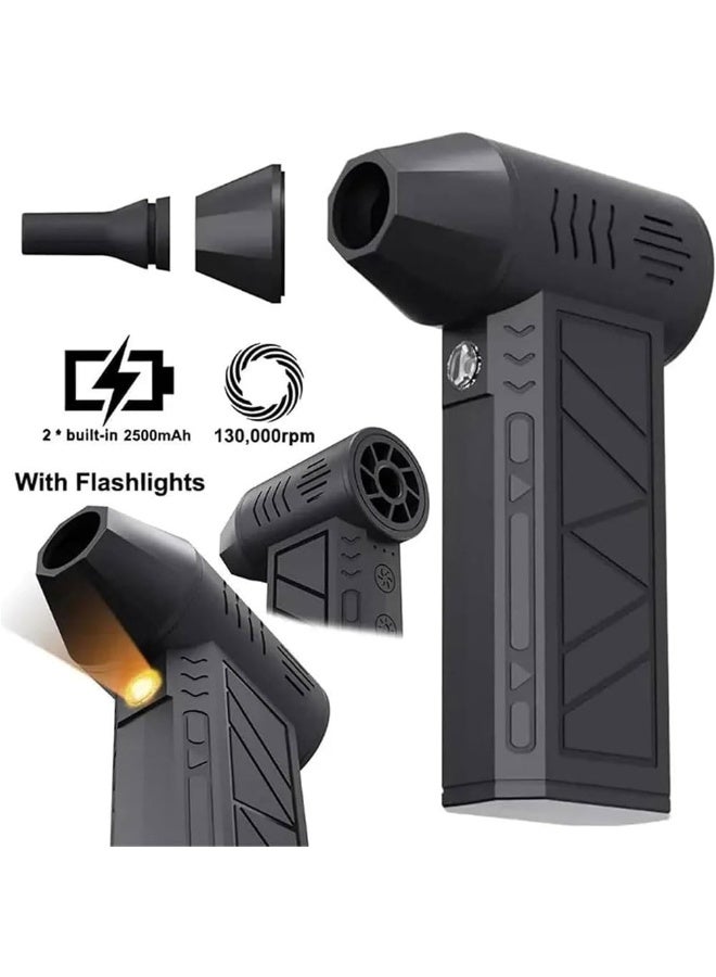 Arabest Cordless Handheld Powerful Blower, Electronic Air Blower, Cordless Leaf Blower, Air Blower Jet Fan LED Turbo Blower Turbo Brushless Fan Outdoor Portable Mini Handheld Dryer - Image 3