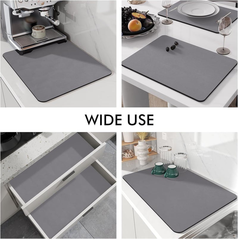 Hidak Dish Drying Mats for Kitchen Counter Coffee Mat Under Sink Mats for Kitchen Waterproof Dish Mat Drying Kitchen Mat Bar Mats for Countertop Coffee Bar Accessories 30x40 CM Multi Color - Image 4