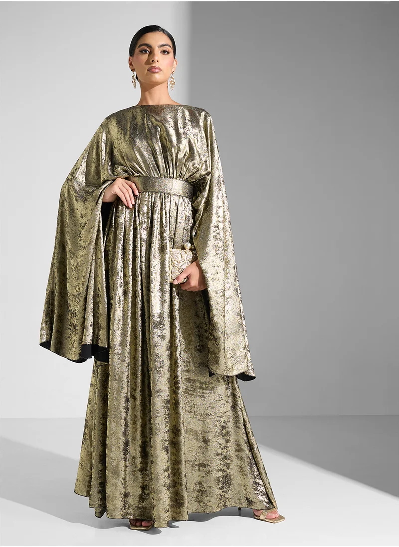 Golden Apple Belted Maxi Dress