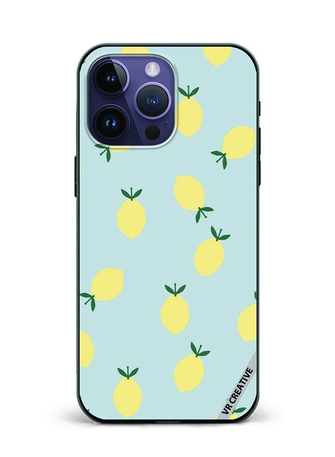 VR CREATIVE Protective Case Cover For Apple iPhone 15 Pro Lemon Design Multicolour - Image 1