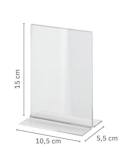 Sigel حامل لافتات SIGEL TA226، عمودي، لحجم A6، عرض مزدوج الجوانب، أكريليك، شفاف، 1 قطعة. - Image 4