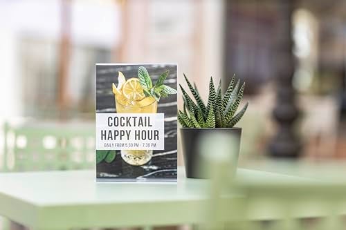 Sigel حامل لافتات SIGEL TA226، عمودي، لحجم A6، عرض مزدوج الجوانب، أكريليك، شفاف، 1 قطعة. - Image 2