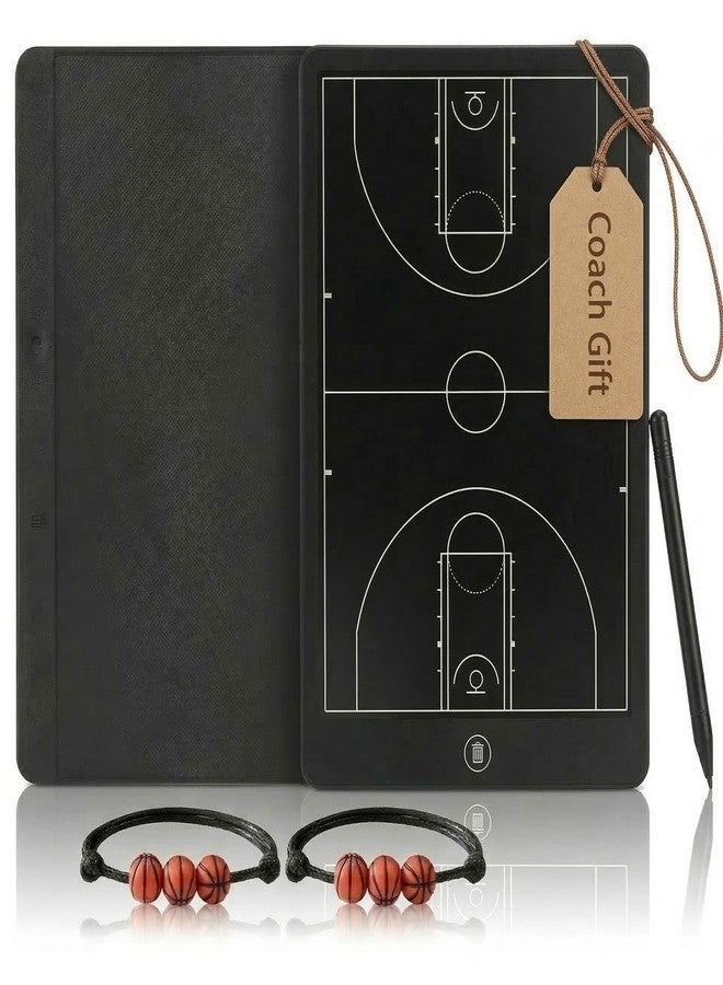 TRTYEF Basketball Coaching Board, 16" LCD Screen Tactical Marker Board with Pen, Clipboard Training Equipment for Basketball Teaching, Game - Image 1