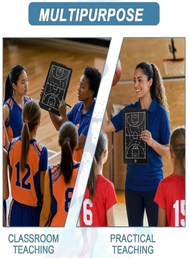 TRTYEF Basketball Coaching Board, 16" LCD Screen Tactical Marker Board with Pen, Clipboard Training Equipment for Basketball Teaching, Game - Image 3