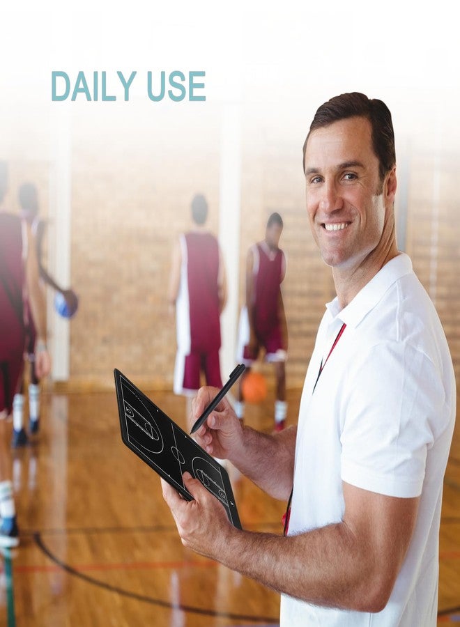 TRTYEF Basketball Coaching Board, 16" LCD Screen Tactical Marker Board with Pen, Clipboard Training Equipment for Basketball Teaching, Game - Image 5