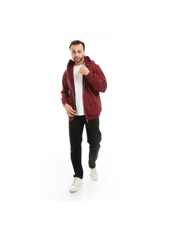 Caesar Men's oversized hoodie with a hood and zipper - Image 4