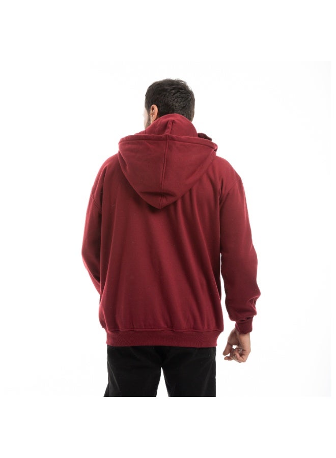 Caesar Men's oversized hoodie with a hood and zipper - Image 5