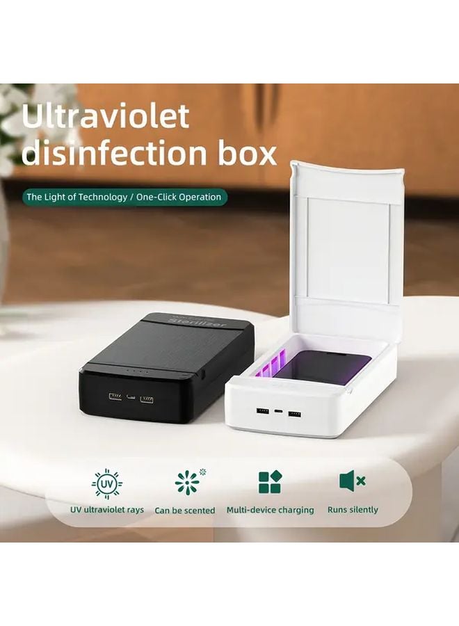 Black USB Powered Multi Functional Toothbrush And Phone Headphone Case Disinfection Box - Image 2