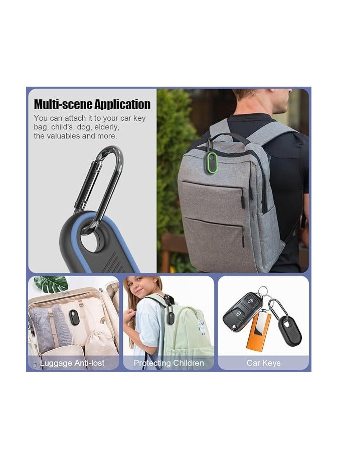 4 Pack for Samsung Galaxy SmartTag2 Case Keychain, Case for Galaxy Smart Tag 2 with Key Ring for Keys, Wallet, Luggage, Pets (Black/White/Blue/Green) - Image 4