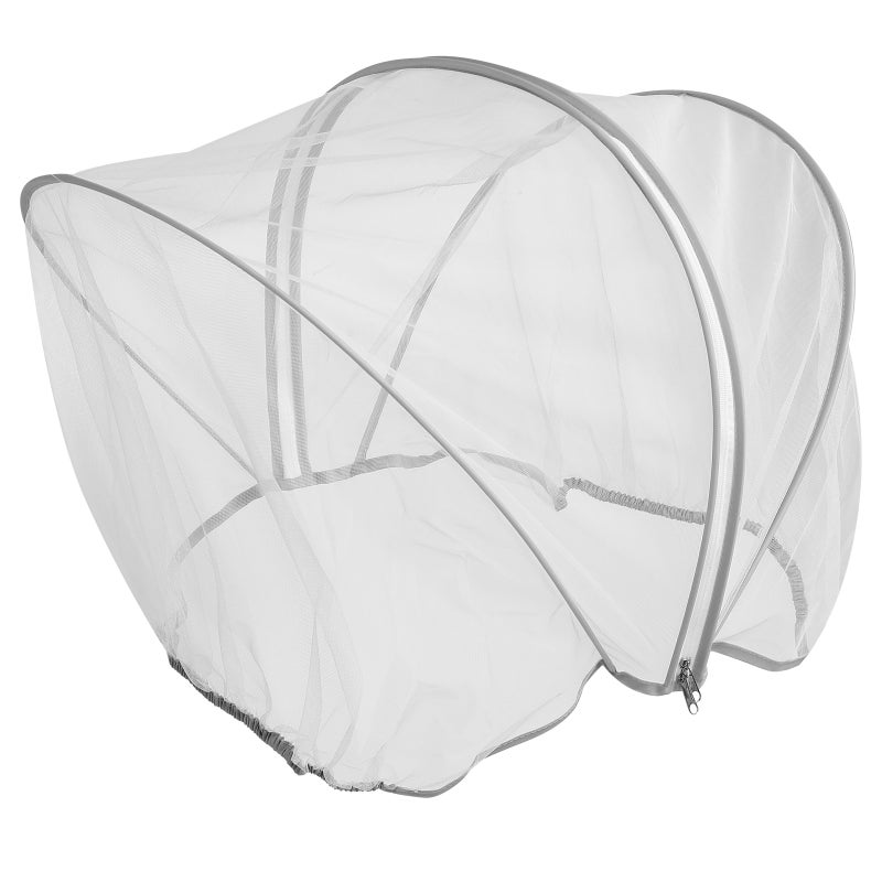 Baby Crib Tent with Zipper: Bassinet Canopy for Travel - Breathable Mesh Netting for Newborns Lightweight and Easy to Fold Keeps Cats Out - Image 1