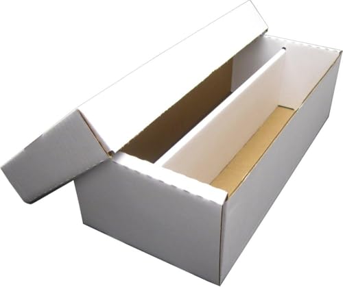 BCW Shoe Storage Card Box 3 ct Cardboard Box for Trading Collectible Cards Holds 1600 Standard Cards or 300 3x4 Toploaders Gaming Card Organizer Box Assembly Required - Image 1