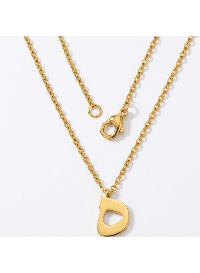 Rovaux  Arabic Letter 'Ha' Necklace 18k Gold Plated for Women | Best Price UAE