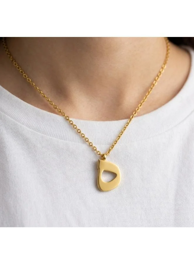 روفو Arabic Letter 'Ha' Necklace 18k Gold Plated