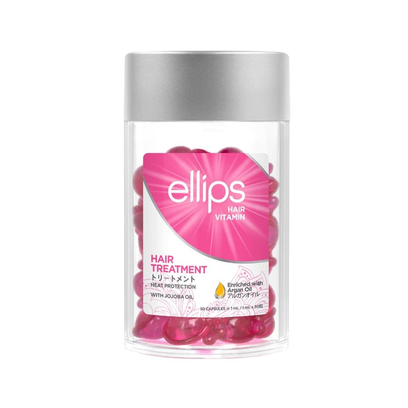 Ellips Hair Oil Hair Treatment, 50 Capsules - Hair Oil & Heat Protectant for Frizzy Hair - Support Healthy Shiny Hair - Image 1