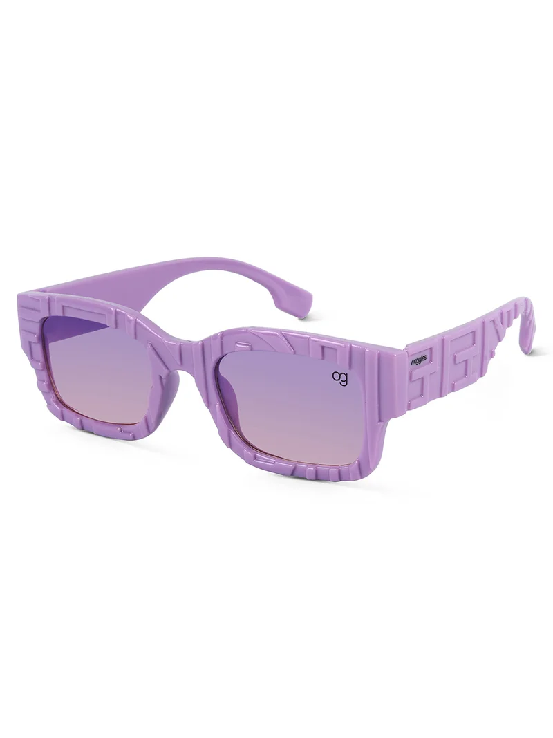 Woggles Stylish Purple kids Rectangle Kids Sunglasses