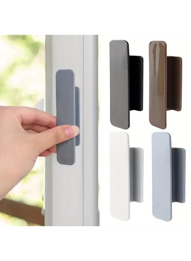 Black Self Adhesive Door And Cabinet Handles No Drill Easy Install 1pc - Image 1