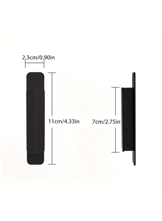 Black Self Adhesive Door And Cabinet Handles No Drill Easy Install 1pc - Image 3
