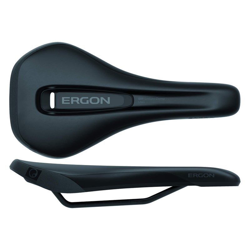 Ergon - Sm Enduro Comp Ergonomic Comfort Bicycle Saddle  For All Mountain  Gravity  Dh And Enduro Bikes  Mens  Small/Medium  Stealth Black