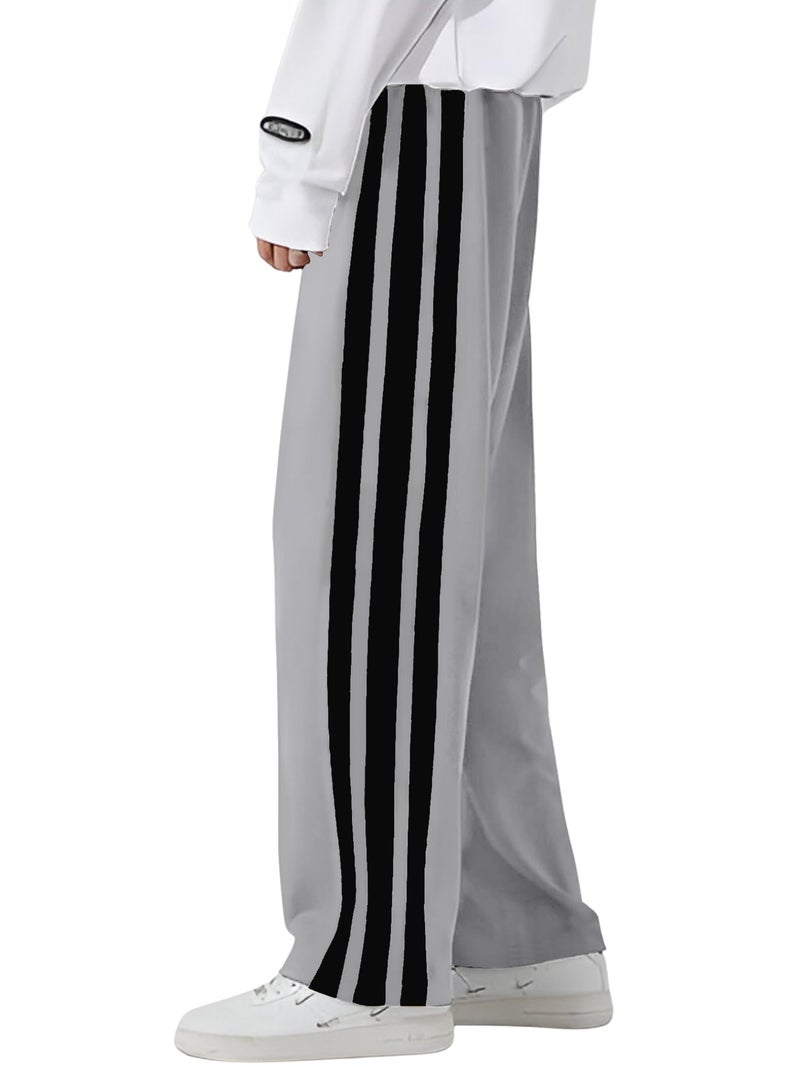 Jump Cuts Mens Color Block Light Grey and Black Polyester Side Pockets Cargo - Image 1
