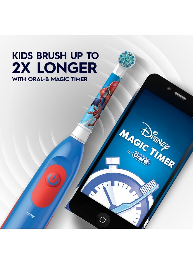 Oral-B Oral B Battery Toothbrush Featuring MARVEL SPIDER-MAN for Kids 3+,Plaque removal, Healthy Gums - DB 5.510.1K - Image 4