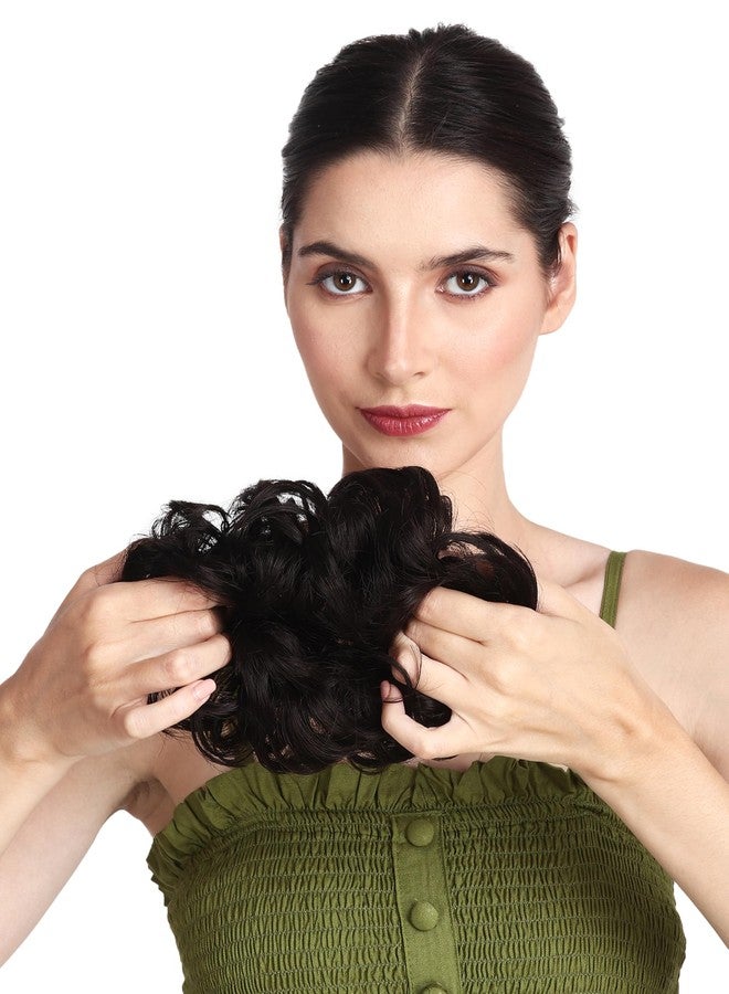 BeatStock 1 Pcs Matt Finished Messy Rubber Hair Bun Hair Juda Hair Piece For Women in 30 Gram in Brown Color (Pack OF 1, 1, count) - Image 2