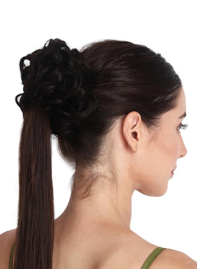 BeatStock 1 Pcs Matt Finished Messy Rubber Hair Bun Hair Juda Hair Piece For Women in 30 Gram in Brown Color (Pack OF 1, 1, count) - Image 4