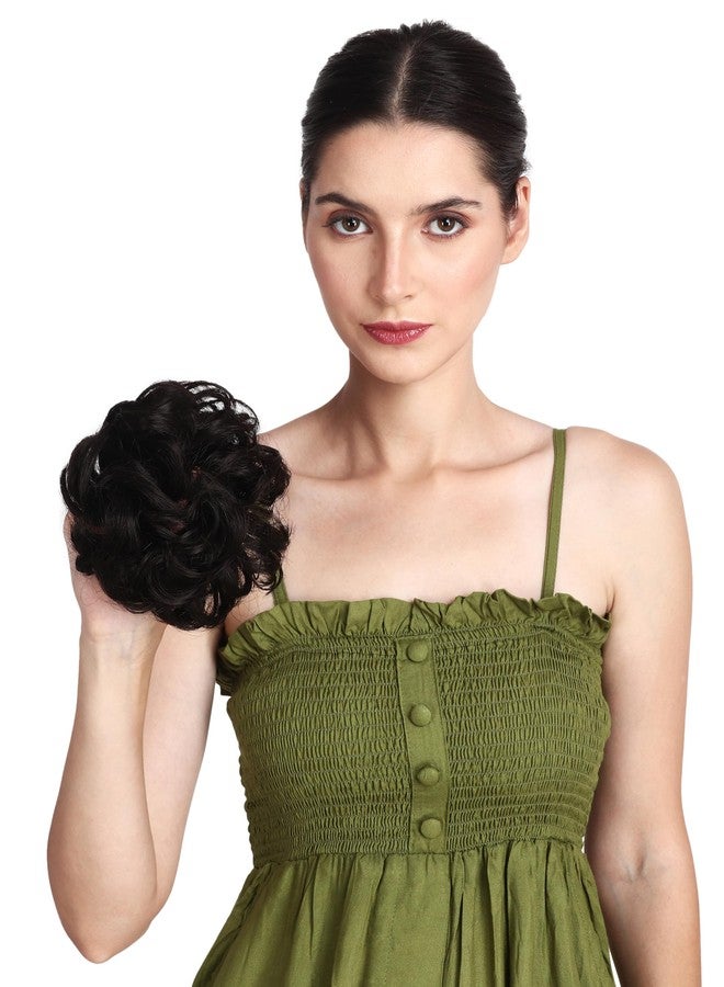BeatStock 1 Pcs Matt Finished Messy Rubber Hair Bun Hair Juda Hair Piece For Women in 30 Gram in Brown Color (Pack OF 1, 1, count) - Image 3