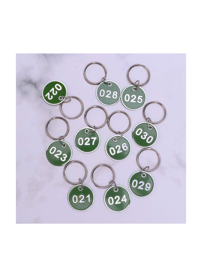 GGOOT 50Pcs Number Key Ring Multi-Purpose Portable Metal Luggage ID Tags Key Ring Labels Numbers Plates for Organizing and Sorting  - Image 5