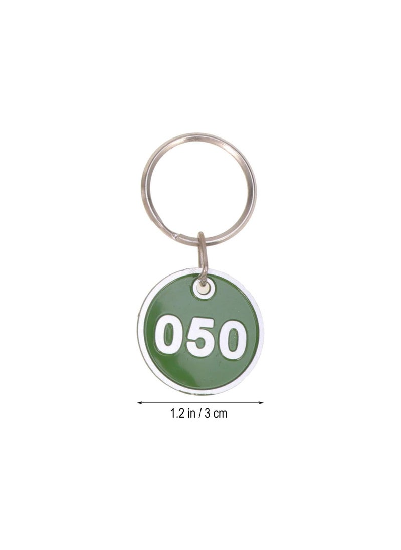 GGOOT 50Pcs Number Key Ring Multi-Purpose Portable Metal Luggage ID Tags Key Ring Labels Numbers Plates for Organizing and Sorting  - Image 4