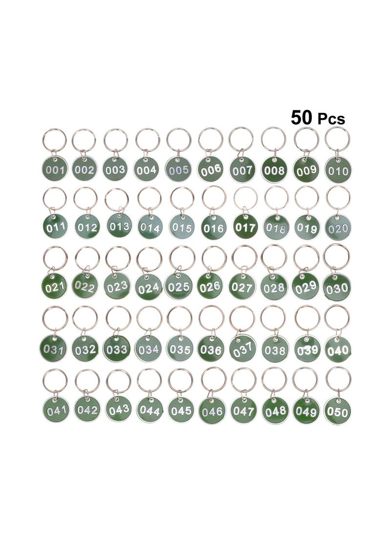 GGOOT 50Pcs Number Key Ring Multi-Purpose Portable Metal Luggage ID Tags Key Ring Labels Numbers Plates for Organizing and Sorting  - Image 2