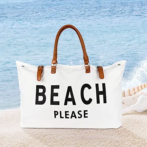Lamyba Extra Large Beach Bag Tote, Waterproof & Sandproof, Packable Foldable Travel Totes for Summer Vacation, Beach Vibes - Image 2