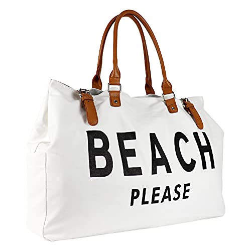 Lamyba Extra Large Beach Bag Tote, Waterproof & Sandproof, Packable Foldable Travel Totes for Summer Vacation, Beach Vibes - Image 3