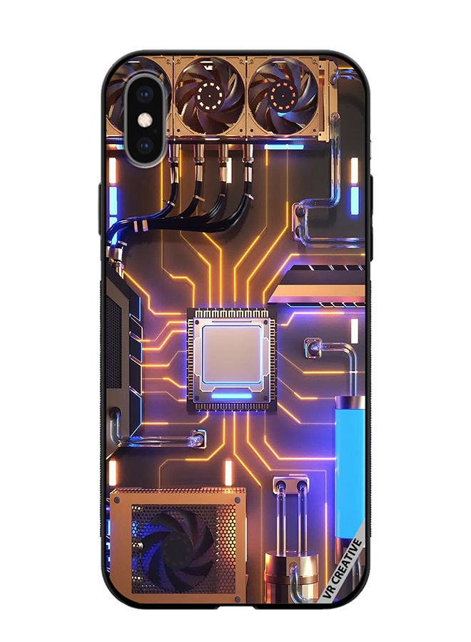 VR CREATIVE Protective Case Cover For Apple iPhone X/XS Server Design Multicolour - Image 1